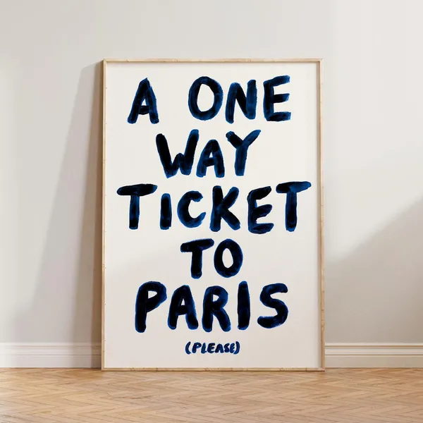 Paris Retro Living Room Travel Poster Art Print