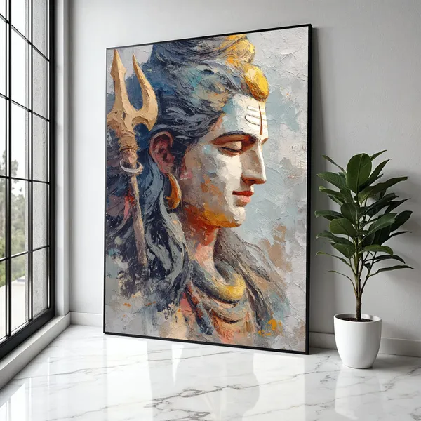 Shiva Portrait Art Print, Spiritual Hindu Wall Art