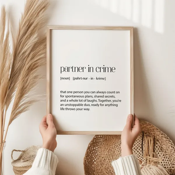 Partner In Crime Definition Christmas Art Print