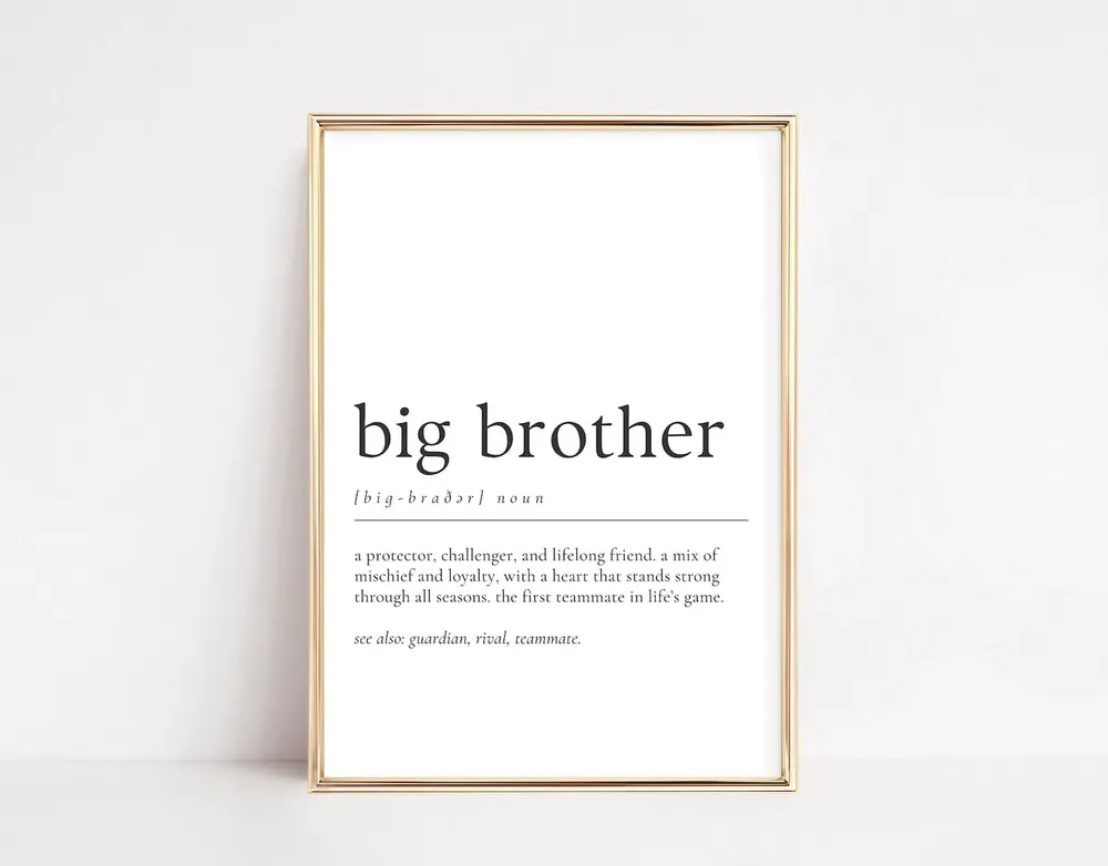 Big Brother Definition Quote Art Print