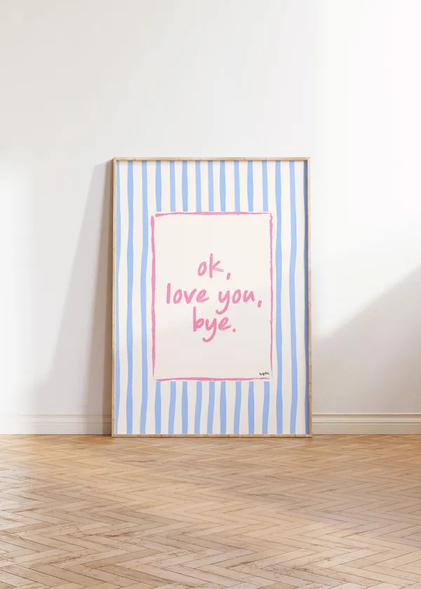 Olivia Dean Love You Bye Lyrics Wall Art Poster
