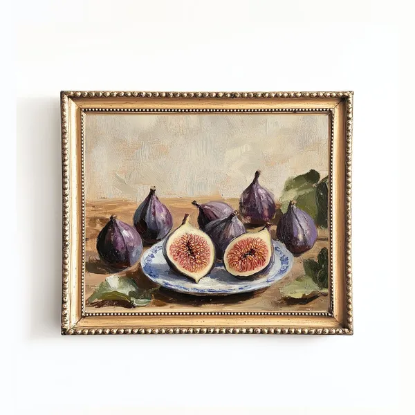 Fig Vintage Painting, French Country Kitchen Art Print