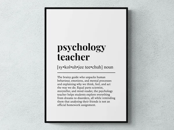 Psychology Teacher Funny Definition Art Print