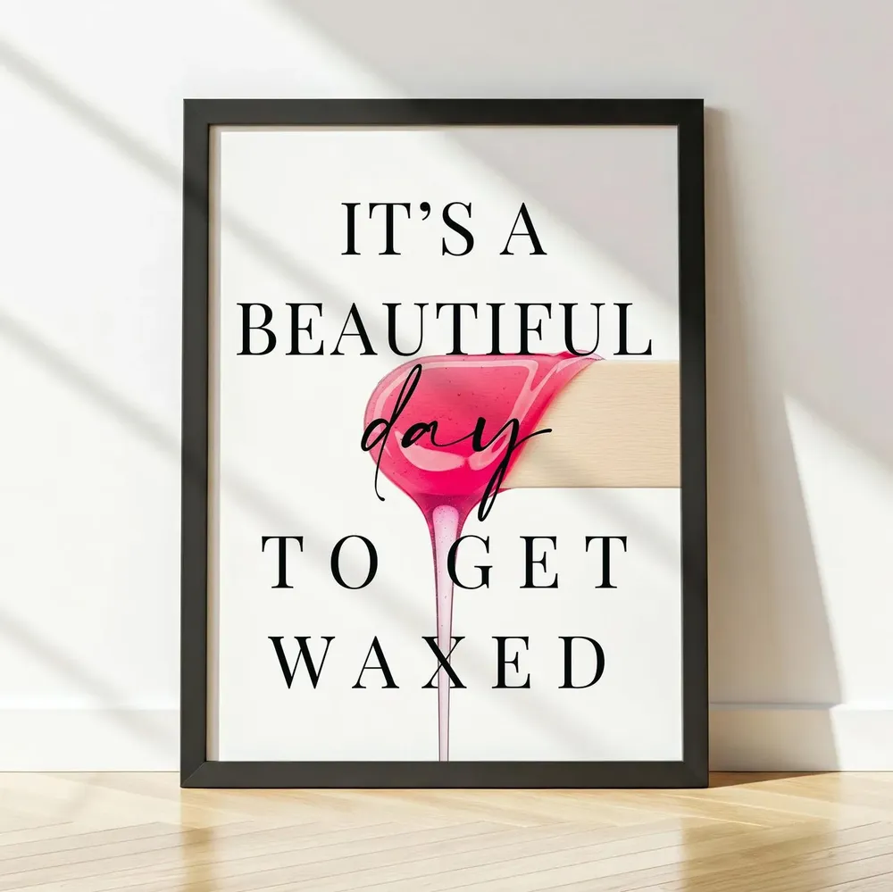 Waxing Room Decor Pink Wax Drip Art Print