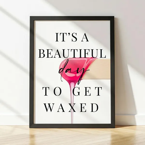 Waxing Room Decor Pink Wax Drip Art Print