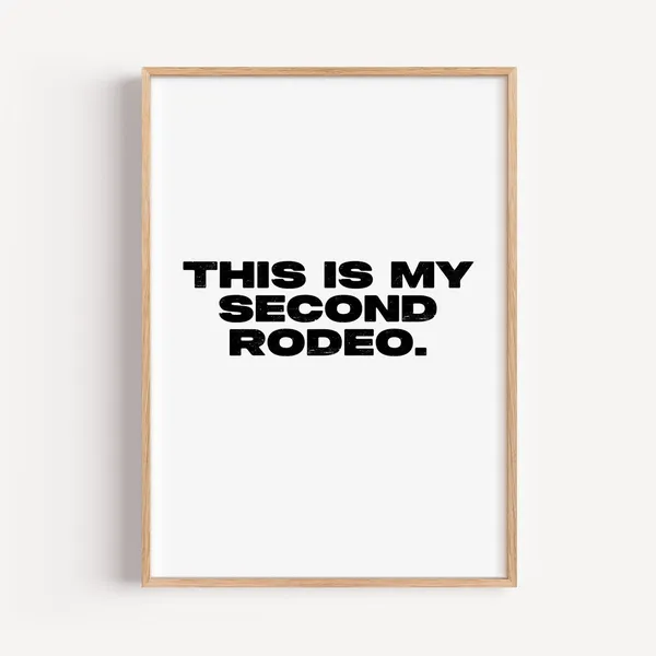 Funny Cowboy Quote Print, Western Humor Typography