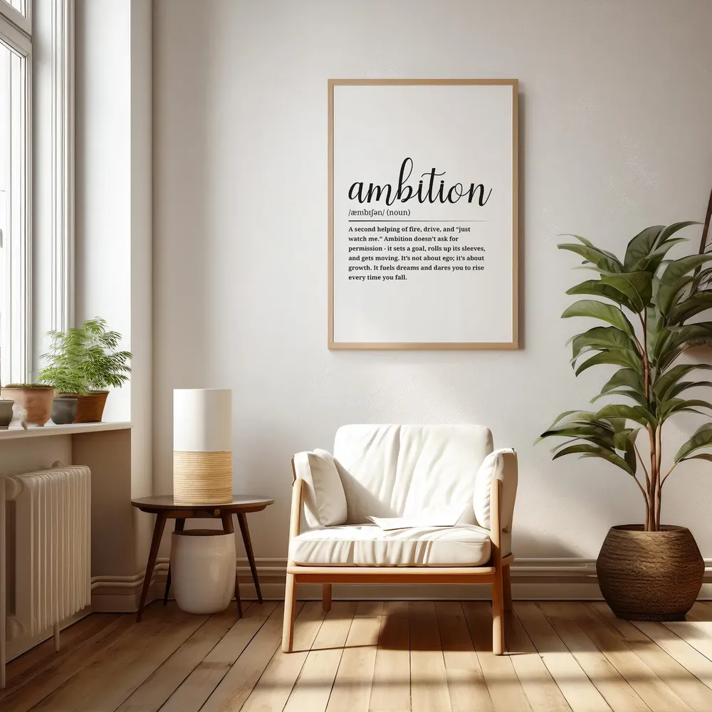 Ambition Definition Art Print, Fun Office Decor - Image 4