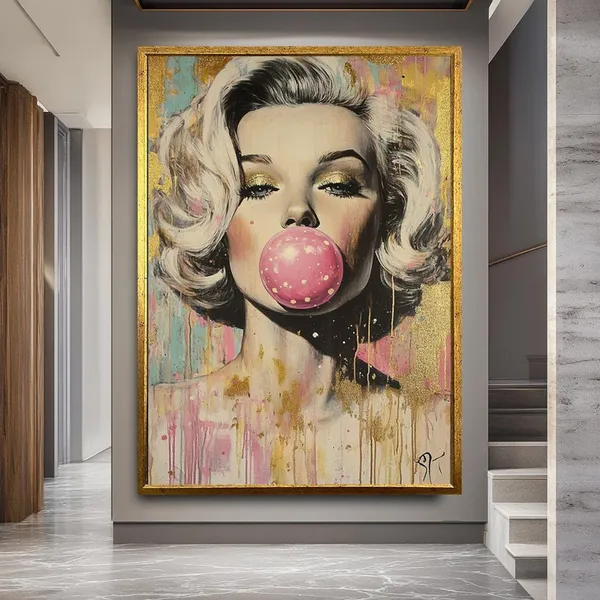 Marilyn-Inspired Glam Pop Portrait Art Print
