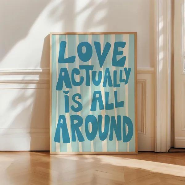 Love Actually Is All Around, Coastal Heart Art Print