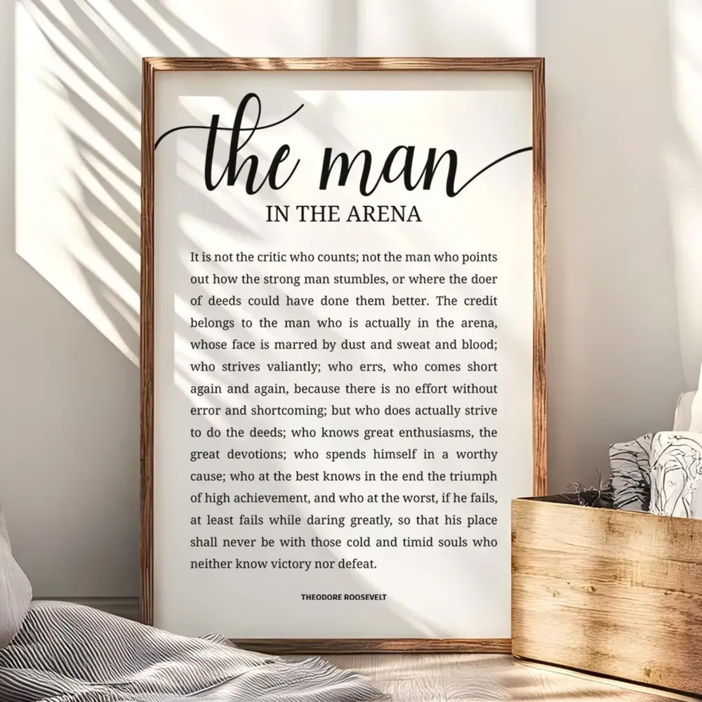 The Man In The Arena Art Print, Theodore Roosevelt - Image 6