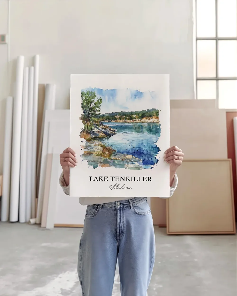 Lake Tenkiller Travel Poster, Oklahoma Art Print - Image 3