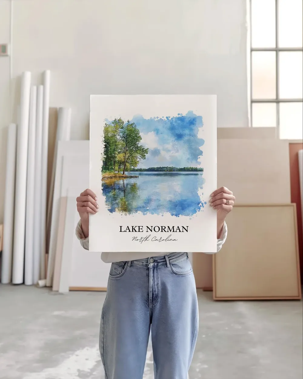 Lake Norman NC Travel Poster, North Carolina Art - Image 4