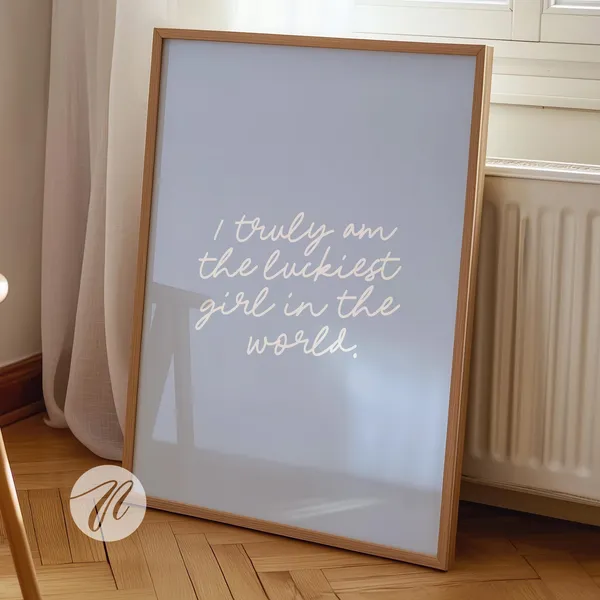 Lucky Girl Syndrome Quote Print, Coastal Cowgirl Decor