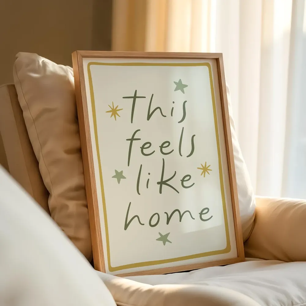 This Feels Like Home Whimsical Typography Art Print - Image 3
