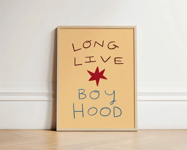 Long Live Boy Hood Boys Bedroom Kids Room Art Print