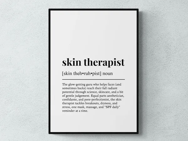 Skin Therapist Funny Definition Typography Art Print