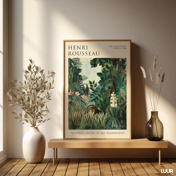 Botanical Abstract Green Vintage Poster Print