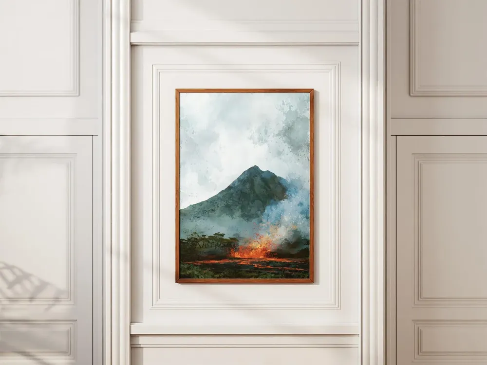 Hawaii Volcanoes National Park Landscape Travel Poster - Image 2