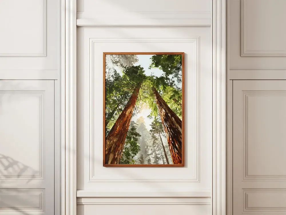 Redwood National Park Travel Poster, Forest Wall Decor - Image 2