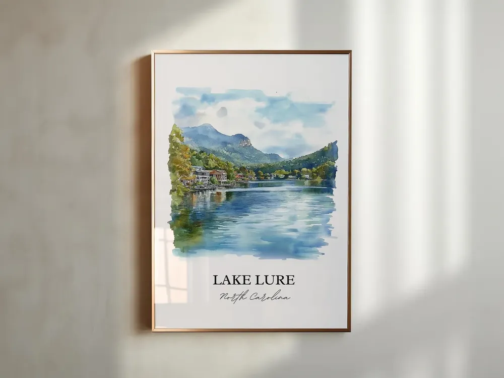 Lake Lure, North Carolina Travel Poster Print - Image 5