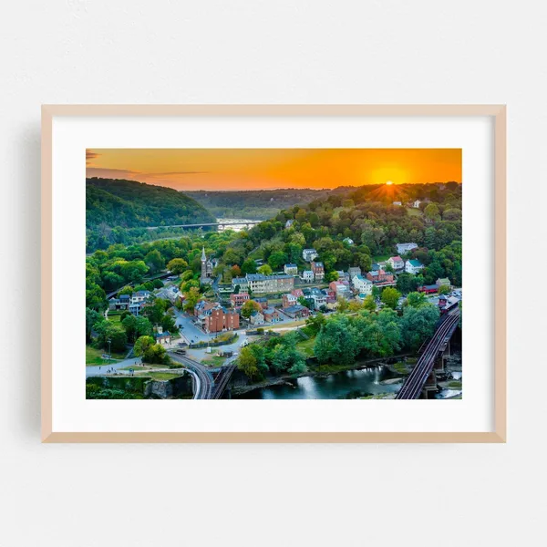 Harpers Ferry West Virginia Landscape Travel Poster