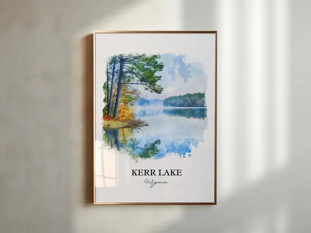 Kerr Lake, VA Travel Poster Art Print - Image 5