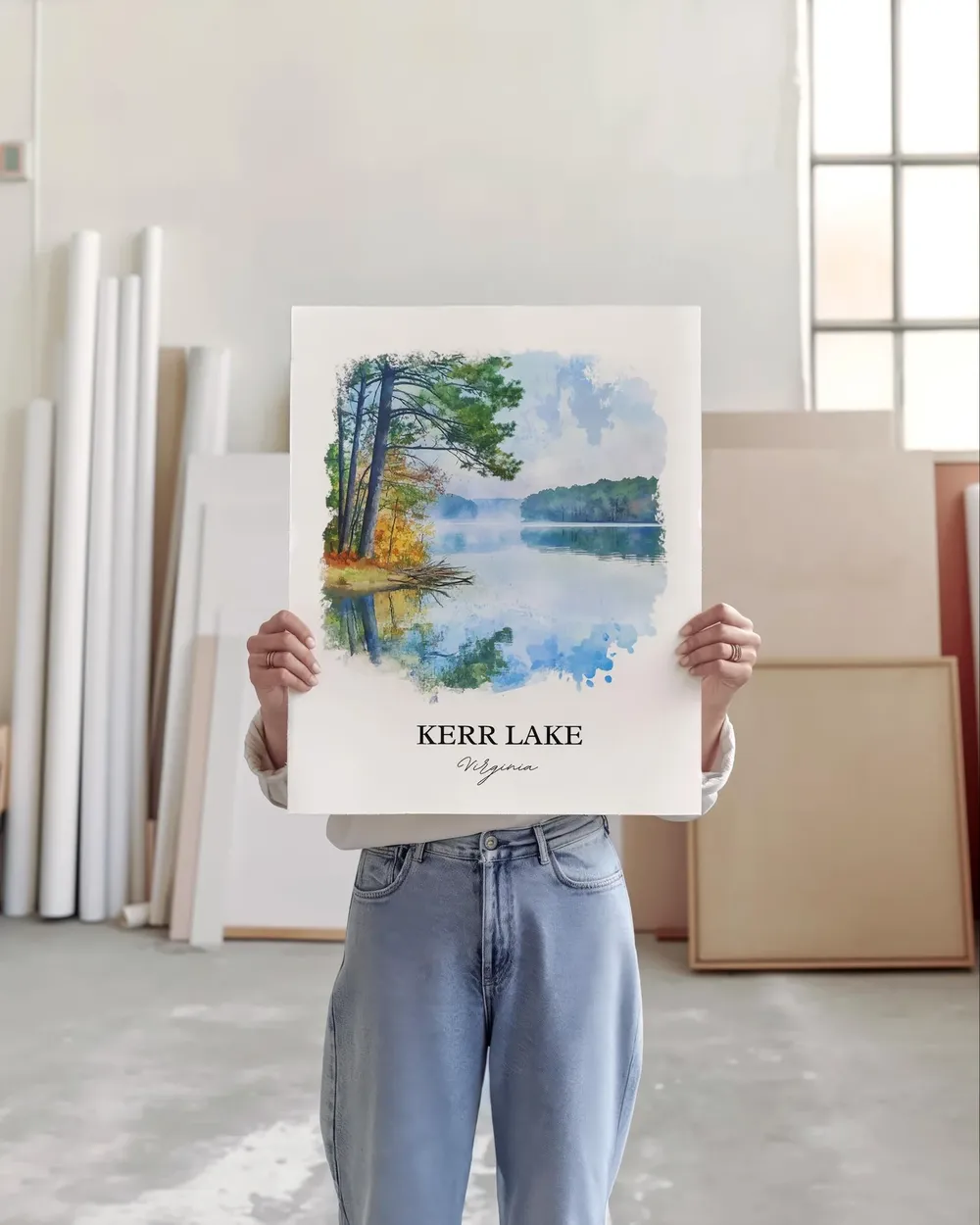 Kerr Lake, VA Travel Poster Art Print - Image 3