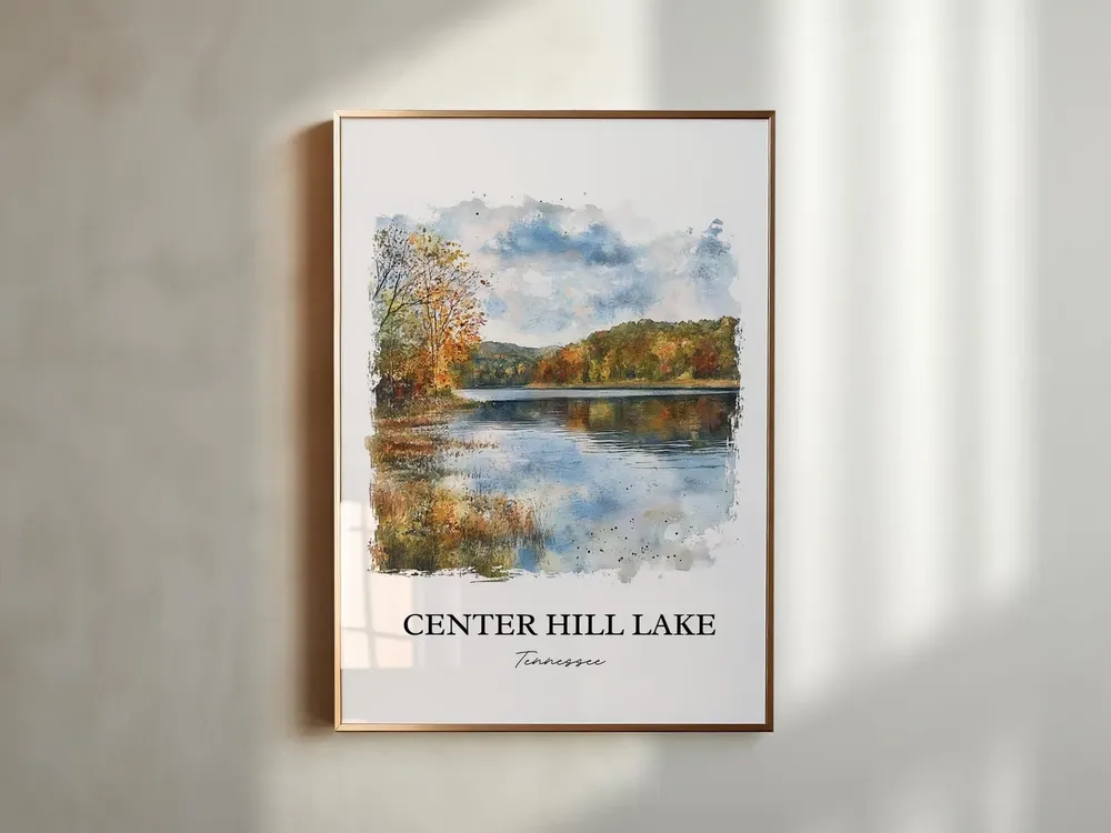 Center Hill Lake Travel Poster, Middle Tennessee - Image 3