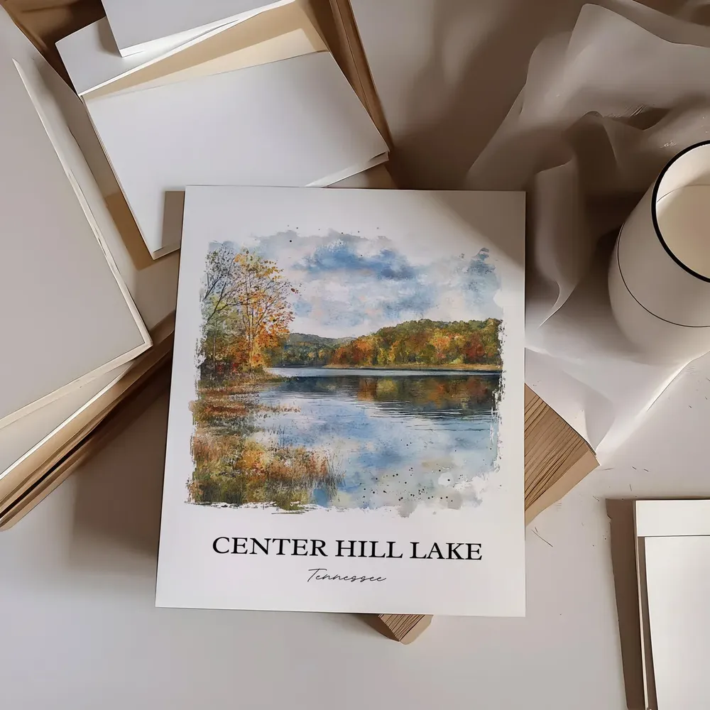 Center Hill Lake Travel Poster, Middle Tennessee - Image 4