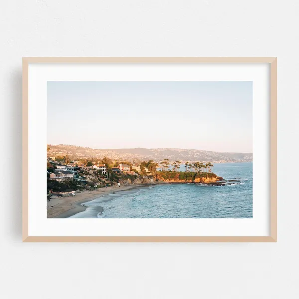 Laguna Beach Coastal Sunset Travel Poster