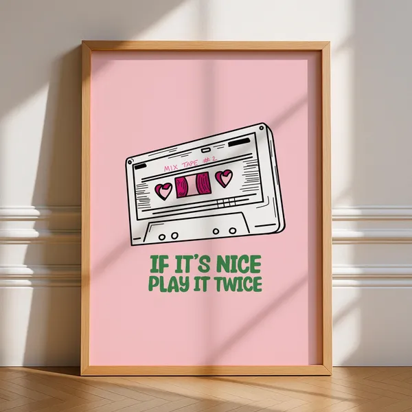 Cassette Mixtape Funky Music Art Print