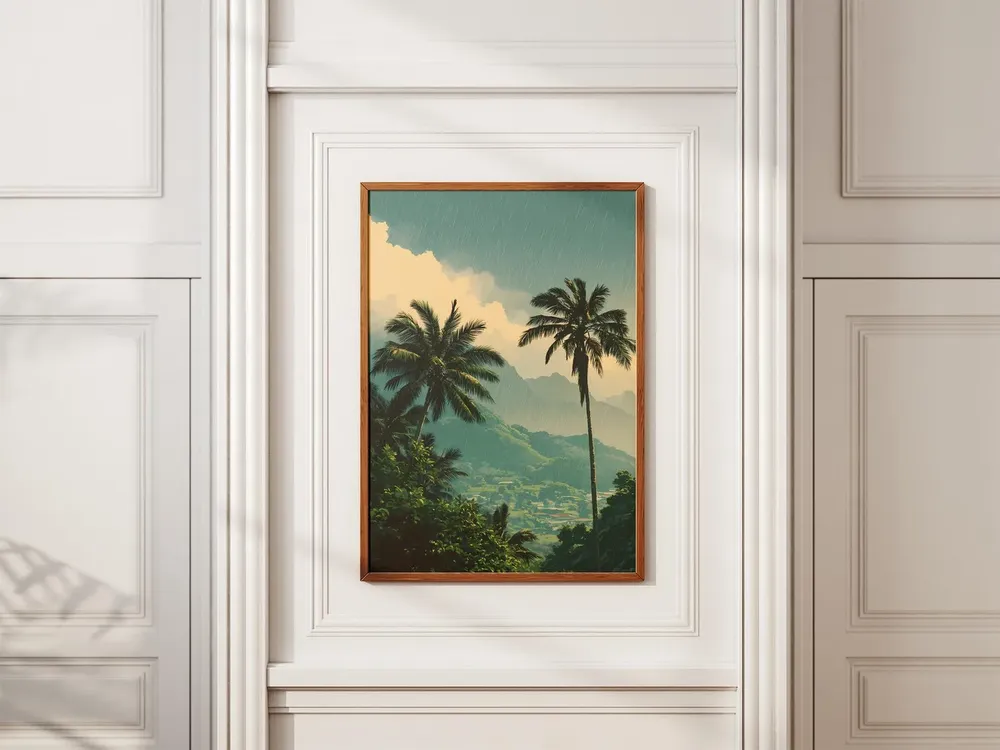 Rainstorm Over Hana Highway Travel Poster, Hawaii - Image 2