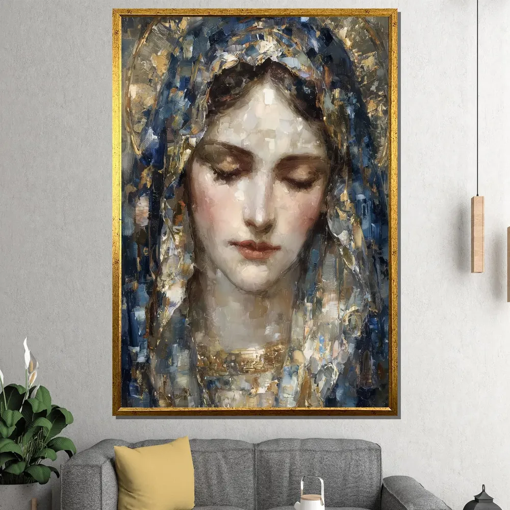 Virgin Mary Elegant Religious Wall Art Poster