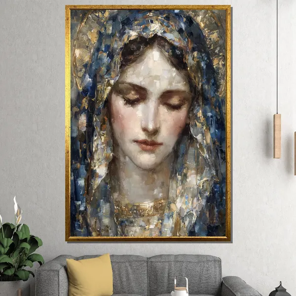 Virgin Mary Elegant Religious Wall Art Poster