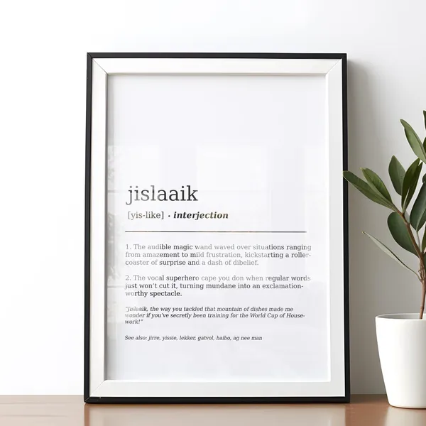 Funny Jislaaik Dictionary Definition Poster, Minimalist