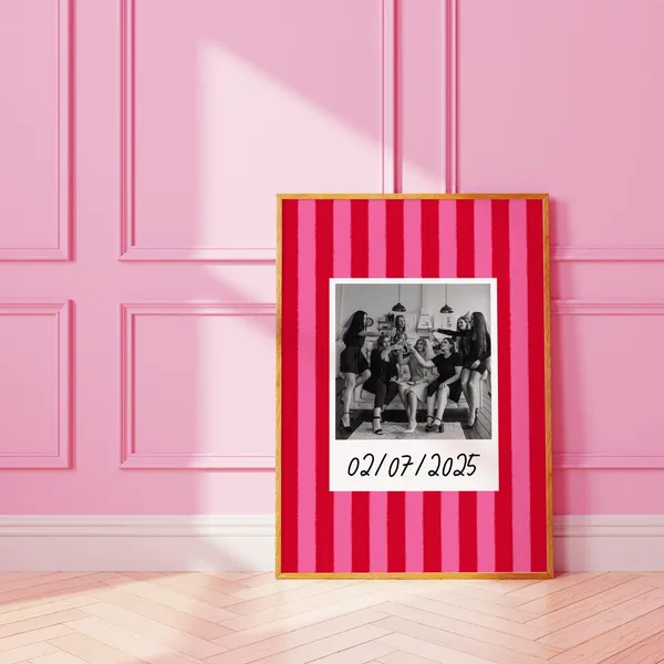 Funky Scrapbook Custom Date Photo Poster