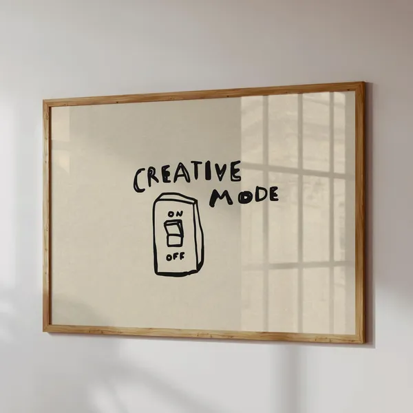 Creative Mode On Hand-Drawn Home Office Art Print
