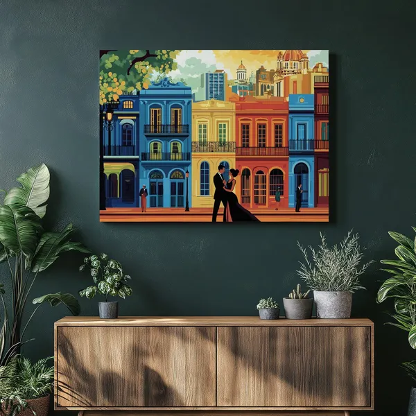 Argentina Buenos Aires Travel Poster, Tango Dancers