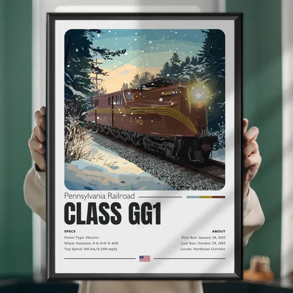 Class Gg1 Electric Train Locomotive Art Print