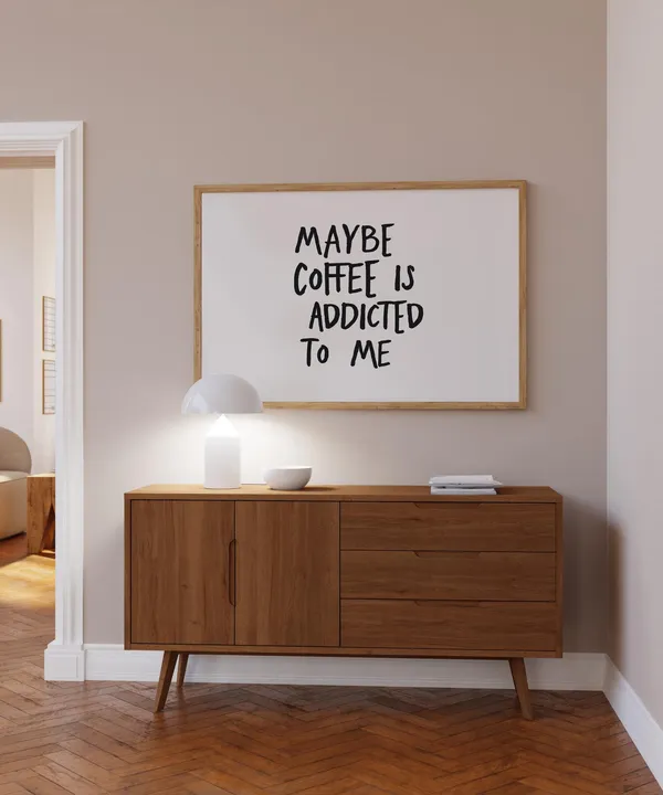 Coffee Addict Minimalist Bar Art Print