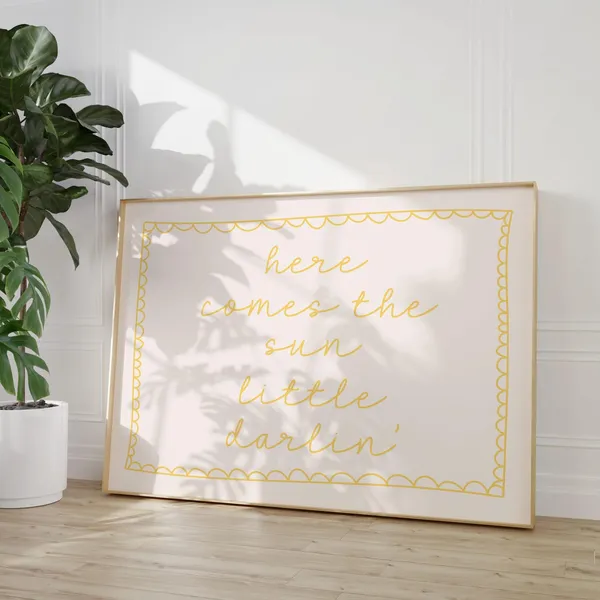 Here Comes The Sun Little Darlin Boho Art Print