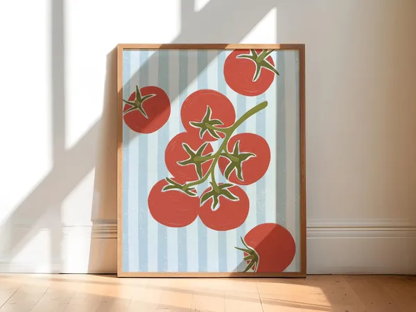 Tomato Art Print, Kitchen and Dining Room Decor