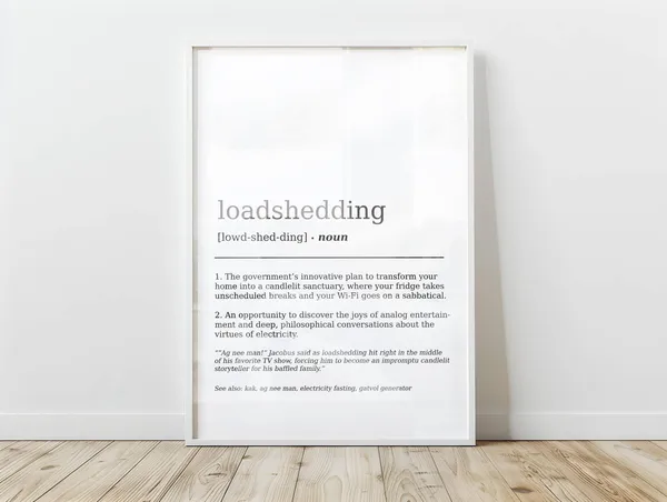 Funny Loadshedding Dictionary Definition Art Print