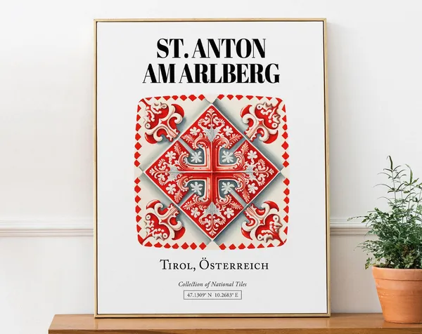 St Anton Am Arlberg Tirol Austria Travel Poster