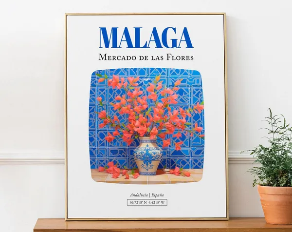 Granada Andaluca Espaa Mercado De Las Flores Poster
