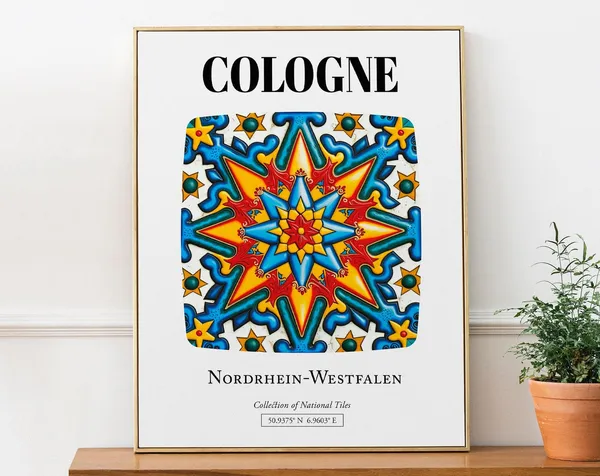 Cologne Nordrheinwestfalen Germany Travel Poster