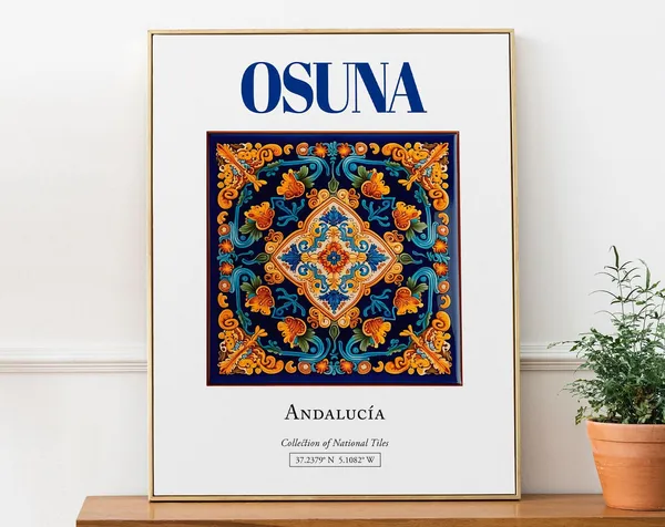 Osuna Andaluca Spain Traditional Tile Travel Poster
