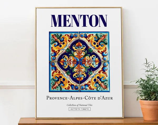 Menton Provence-Alpes-Côte d'Azur Travel Poster