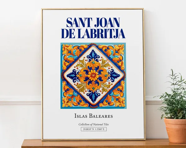 Sant Joan De Labritja Minimalist Travel Poster