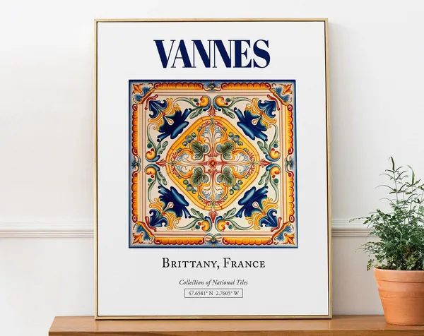 Vannes Brittany France Folk Traditional Art Print